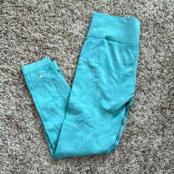 Gymshark Aqua Seamless Camo Leggings - Picture 2 of 3